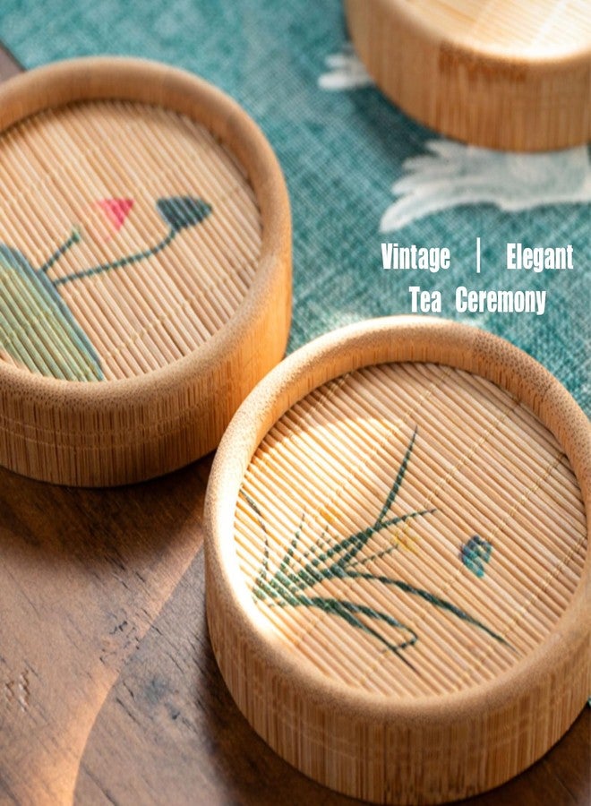 GCFTIFF Bamboo Coasters for Coffee Table Set of 3,Absorbent Coasters,Fit All Cups,Coffee Table Decor for Tabletop Protection Gifts for House Warming New Home & Wedding (BambooColor, 3PCS) - Image 2